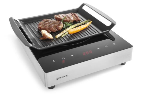 Hendi Grillpfanne Grillplatte Induktion 39 x 26 cm NEU – Bild 5