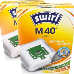 8 Swirl M40 Staubsaugerbeutel für Miele Staubsauger + 2 Abluftfilter NEU
