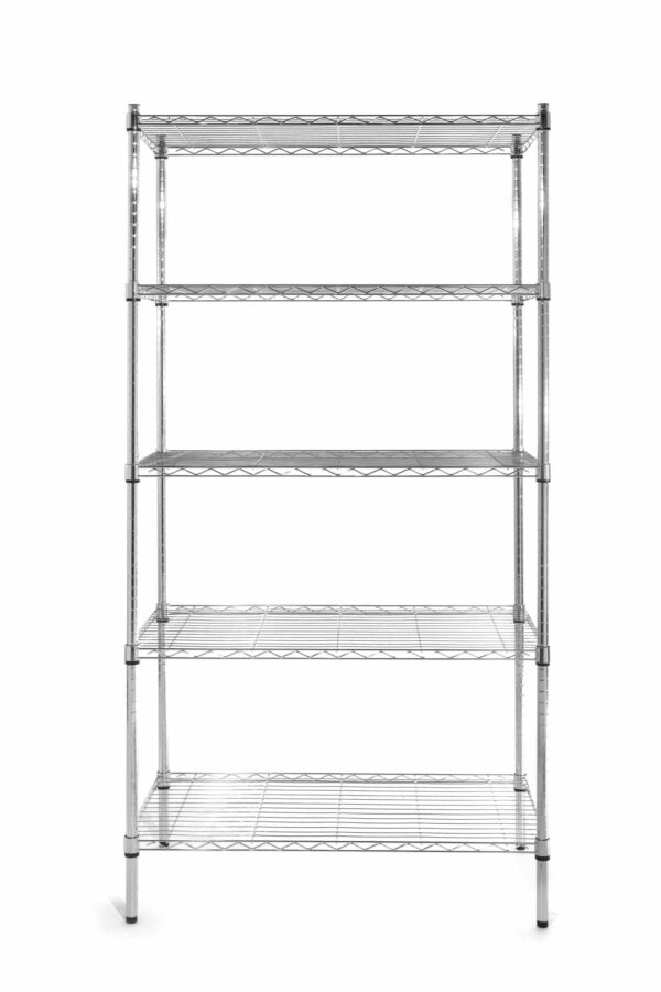 Hendi Küche-Lager-Regal-System mit 5 Böden Storage-Rack Schwarz-Matt NEU – Bild 3