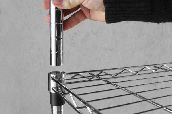 Hendi Küche-Lager-Regal-System mit 5 Böden Storage-Rack Schwarz-Matt NEU – Bild 7