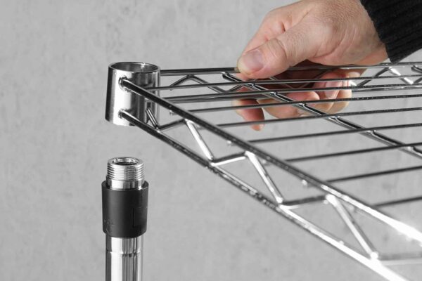 Hendi Küche-Lager-Regal-System mit 5 Böden Storage-Rack Schwarz-Matt NEU – Bild 8
