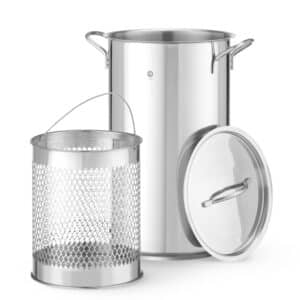Hendi Nudeltopf Spargeltopf Spagetti-Topf Set aus Edelstahl Ø 16 cm 5,5 Liter