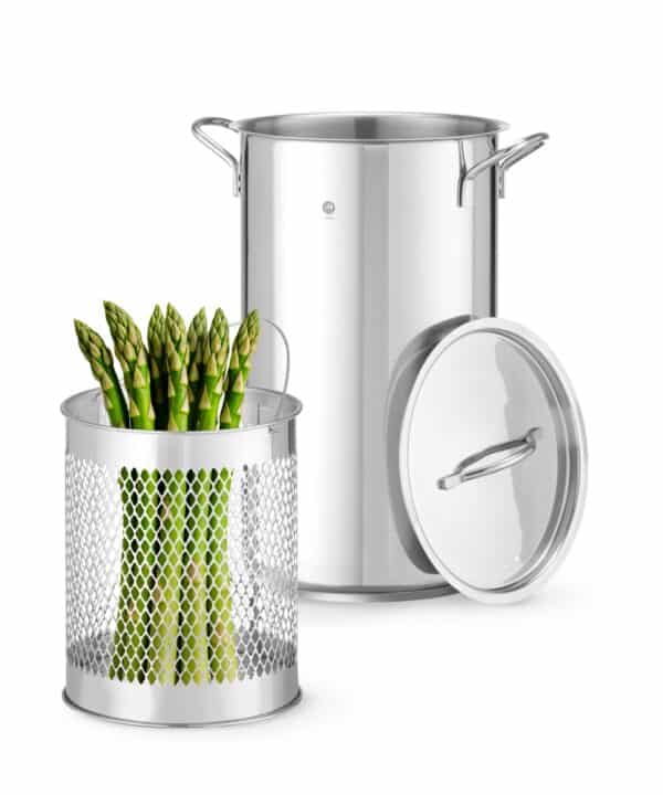 Hendi Nudeltopf Spargeltopf Spagetti-Topf Set aus Edelstahl Ø 16 cm 5,5 Liter – Bild 2