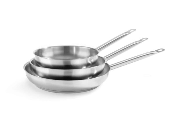 Hendi Edelstahl Bratpfanne Schmorpfanne Induktion Ø 28 cm 5cm Höhe Silber – Bild 2