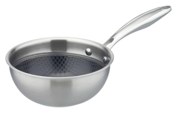 GSW Edelstahl Sauteuse Mini Wok-Pfänchen Inoxxa Tri-Ply Ø 16 cm Silber NEU