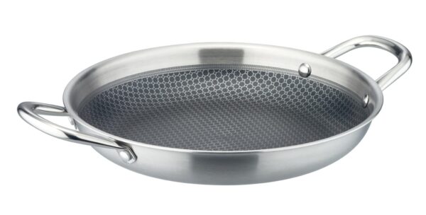 GSW Edelstahl Bratpfanne Servier-Pfanne Inoxxa Tri-Ply Ø 24 cm Silber NEU