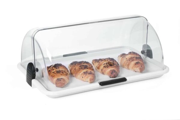APS Buffetvitrine Rolltop-Präsenter Hotel Buffet gekühlt mit Akkus Weiss NEU – Bild 4