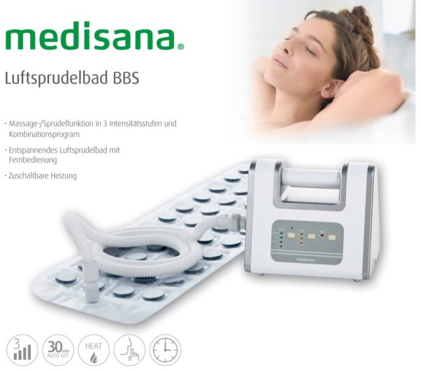 Medisana Sprudelmatte Whirlpoolmatte Massagegerät Luftsprudelbad Wellness NEU