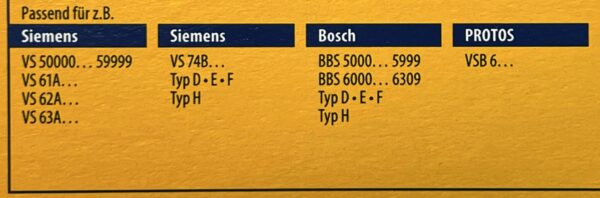 8x Swirl Staubsaugerbeutel S62 für Siemens Bosch + 2 Abluftfilter NEU – Bild 3