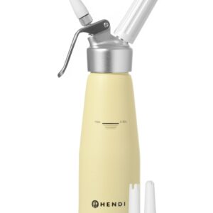 Hendi Sahnespender für N2O Sahnekapseln Sprühsahne Pastell-Gelb 0,5 Liter 500 ml