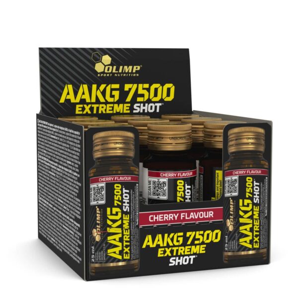 18x Olimp L-Arginin 7500mg Booster Shot Display 18x 25 ml = 450ml Cherry Flavor