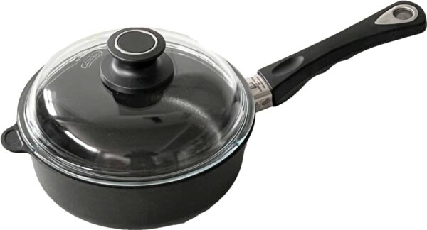 AMT Schmorpfanne Bratpfanne mit Glas-Deckel Ø 20 cm x 7 cm Höhe Gastro-Guss NEU