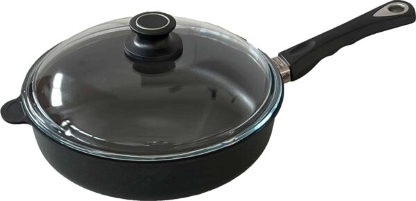 AMT Bratpfanne Schmorpfanne Induktion mit Glas-Deckel Ø 28 x 7cm Höhe NEU