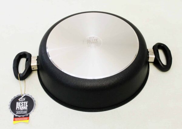 AMT Bratpfanne Schmorpfanne Schmortopf Induktion Ø 32 x 8 cm Höhe Schwarz NEU – Bild 2
