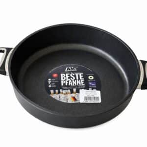 AMT Bratpfanne Schmorpfanne Schmortopf Ø 32 x 8 cm Höhe Schwarz NEU