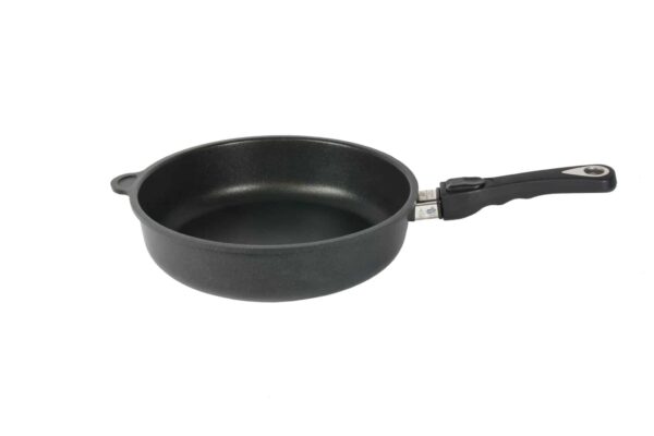AMT Induktion Bratpfanne Schmorpfanne mit abnehmbarem Stiel Ø 28 x 7cm Höhe NEU – Bild 2