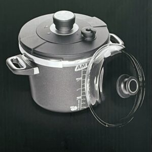 AMT Schnell-Kochtopf-Set Induktion mit Deckel und Glasdeckel Ø 24 cm 7 Liter