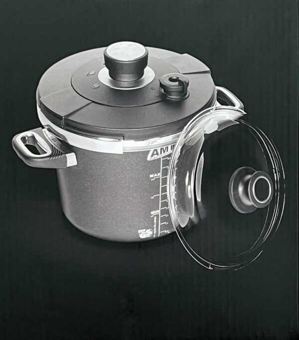 AMT Schnell-Kochtopf-Set Induktion mit Deckel und Glasdeckel Ø 24 cm 7 Liter
