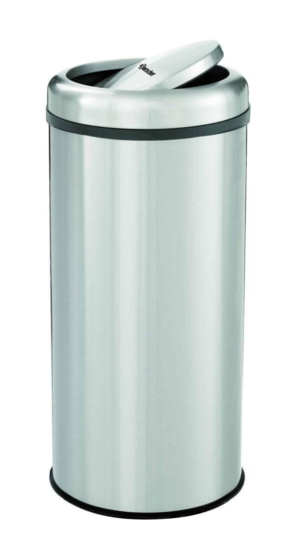 Bartscher Abfalleimer Rest-Mülleimer aus Edelstahl 50 Liter Swing Silber NEU