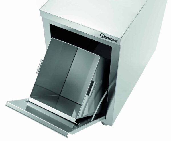Bartscher Abfalleimerschrank Rest-Mülleimer 28Liter Edelstahl Silber NEU – Bild 3