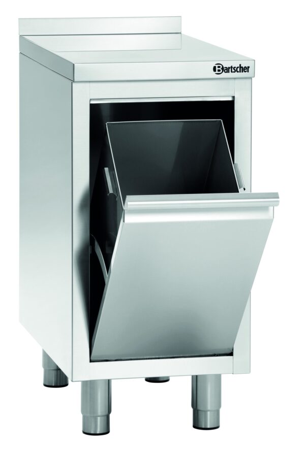 Bartscher Abfalleimerschrank Rest-Mülleimer 28Liter Edelstahl Silber NEU