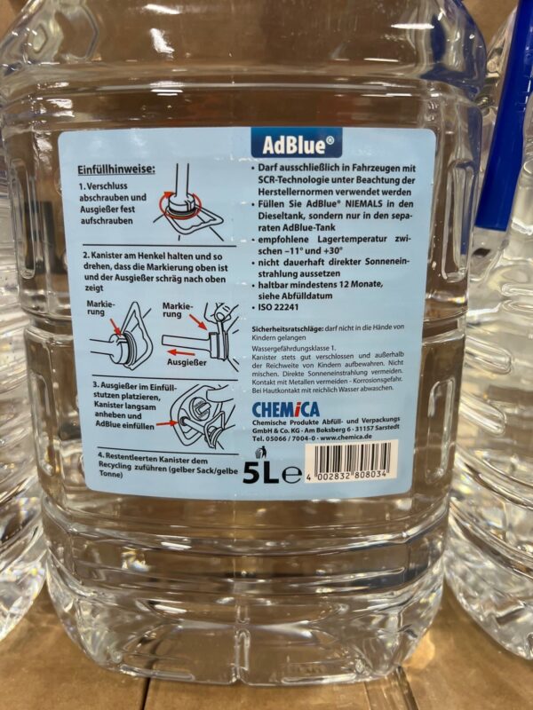 15 Liter AdBlue Hochreine Harnstoff-Lösung 32,5% SCR Abgasnachbehandlung 3x 5 Liter NEU – Bild 3