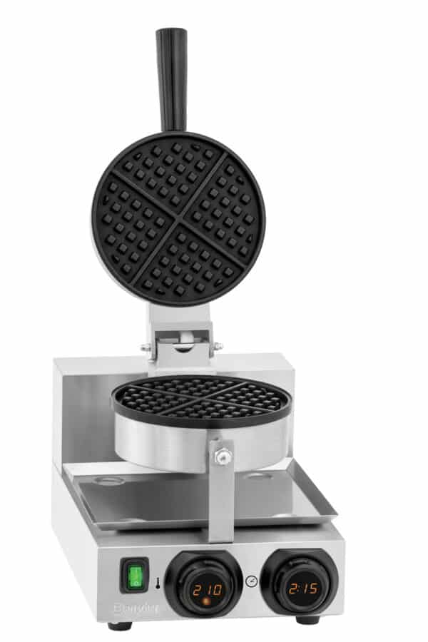 Bartscher Waffeleisen aus Edelstahl für Brüsseler Waffel rund 230V 1000 W 300°C – Bild 2