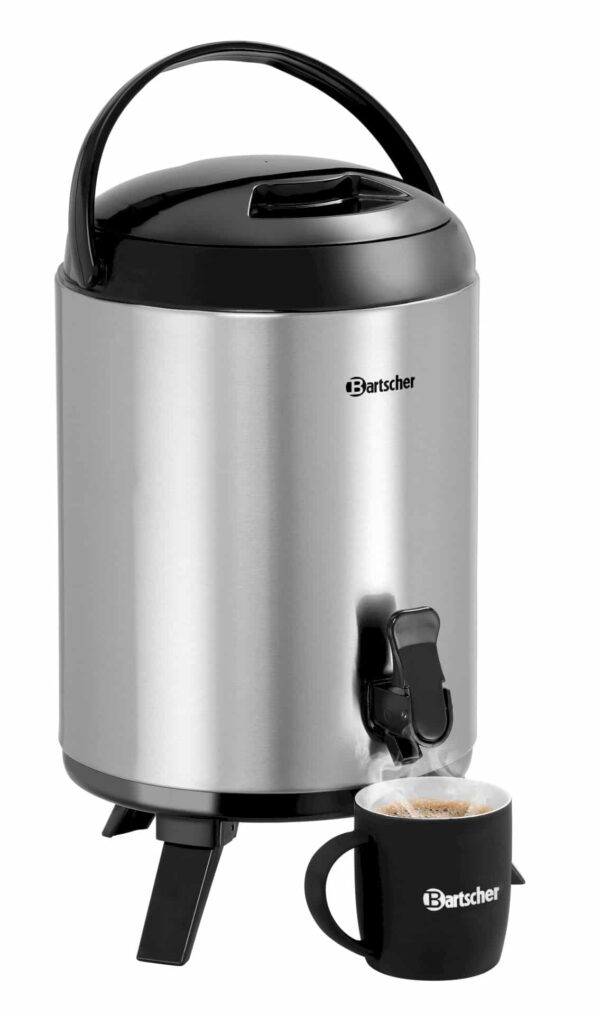Bartscher Iso-Dispenser Getränkespender Kalt und Heisswasser 9 Liter Silber NEU – Bild 5