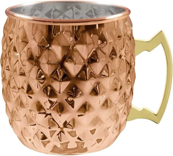 4x Becher Moscow Mule Set Diamond inkl. Jigger & Trinkhalme Kupfer NEU – Bild 2
