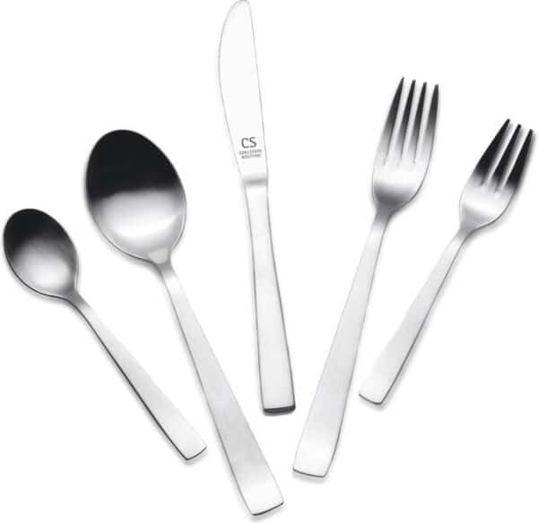 Besteck-Set Menü-Besteck Wolfsburg aus Edelstahl 60-tlg. für 12 Personen NEU