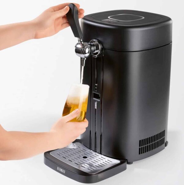 Biermaxx Bier-Zapfanlage für 5 Liter Bier-Fässer mit Kühlung inkl. CO2 Kapseln