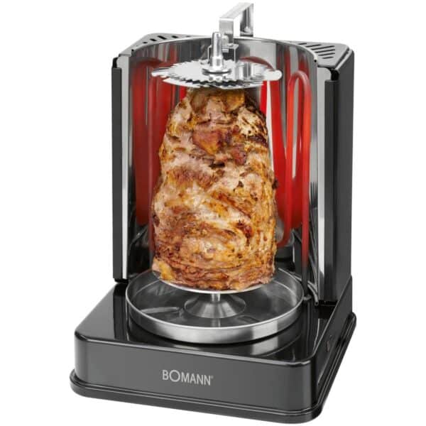 Hähnchen Spiess-Grill Döner-Grill Kebap Dreh-Grill Gyros-Grill 3-in-1 Schwarz