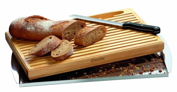 Bartscher Brot-Schneidebrett Brot-Messer Holz-Schneidbrett 260 x 475 mm NEU – Bild 3
