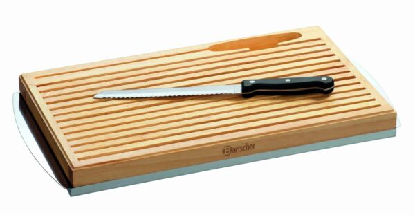 Bartscher Brot-Schneidebrett Brot-Messer Holz-Schneidbrett 260 x 475 mm NEU – Bild 4