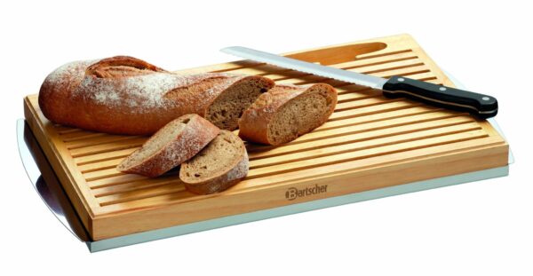 Bartscher Brot-Schneidebrett Brot-Messer Holz-Schneidbrett 260 x 475 mm NEU
