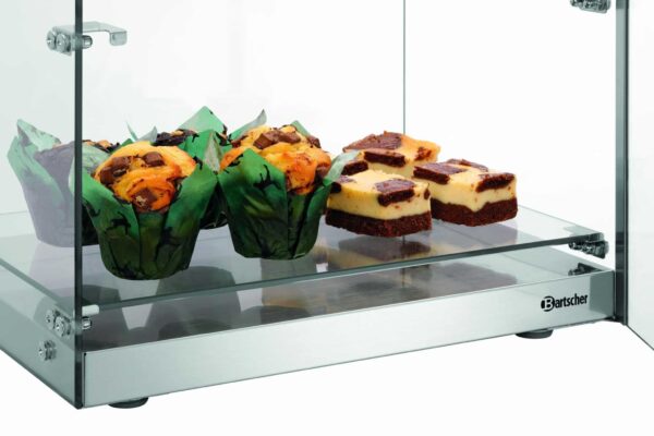 Bartscher Buffetvitrine Glas-Vitrine 3 Ebenen Edelstahl Silber NEU – Bild 5