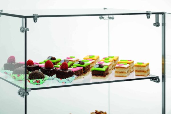 Bartscher Buffetvitrine Glas-Vitrine 3 Ebenen Edelstahl Silber NEU – Bild 6