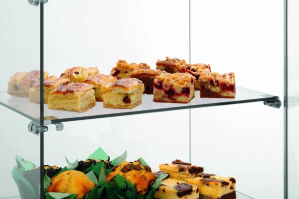 Bartscher Buffetvitrine Glas-Vitrine 3 Ebenen Edelstahl Silber NEU – Bild 7