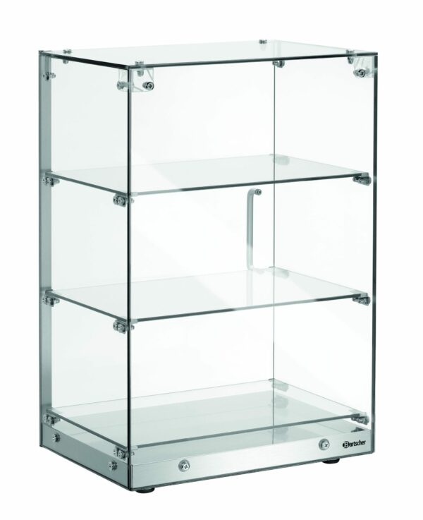 Bartscher Buffetvitrine Glas-Vitrine 3 Ebenen Edelstahl Silber NEU – Bild 8