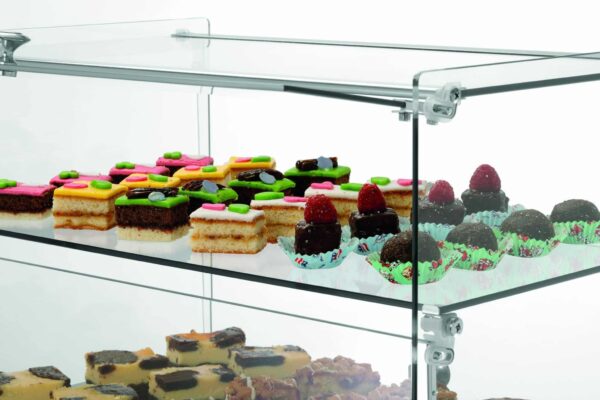 Bartscher Glas Buffet-Vitrine Doppel Hotel aus Edelstahl NEU – Bild 6