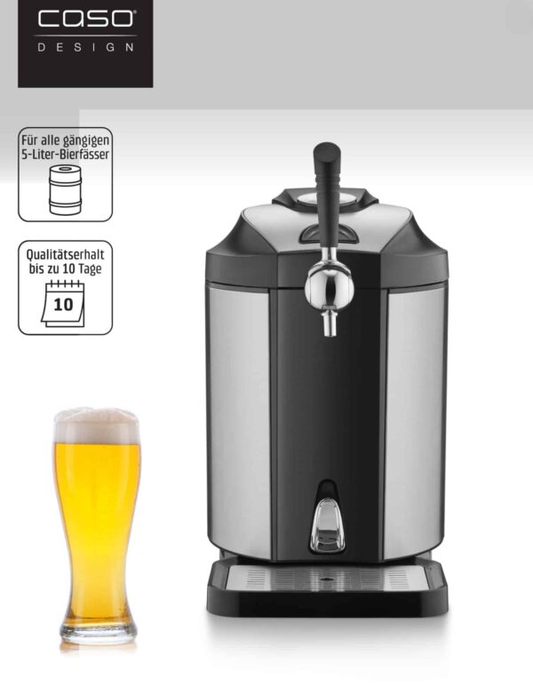CASO Bierzapfanlage Beer-Master Bier-Dispenser für Bier-Fass 5 Liter NEU