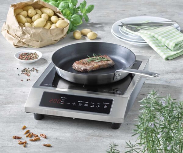CASO Induktions-Kochplatte Digital ProChef 3500 W 230V Silber NEU – Bild 3