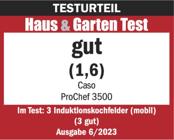 CASO Induktions-Kochplatte Digital ProChef 3500 W 230V Silber NEU – Bild 6