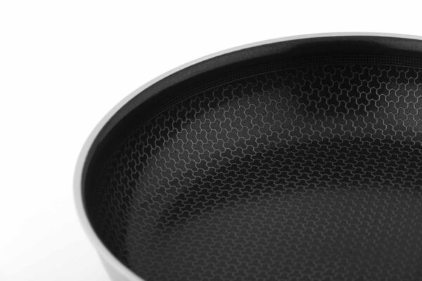 CS Keramik Edelstahl Bratpfanne mit Wabenstruktur DuraMax Triply Ø 28 cm Silber – Bild 3