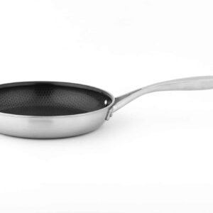CS Keramik Edelstahl Bratpfanne mit Wabenstruktur DuraMax Triply Ø 24 cm Silber