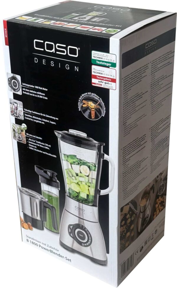 Caso Smoothie Stand-Mixer Barmixer Kaffeemühle Eis-Crusher 1,75 Liter NEU – Bild 12
