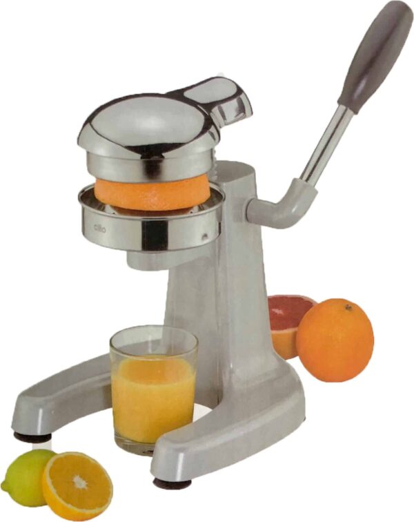 Cilio Zitronen-Presse Orangen-Presse Limetten-Presse Saftpresse Grau NEU
