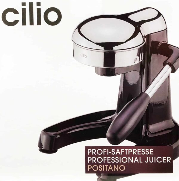 Cilio Zitronenpresse Limetten-Presse Orangenpresse Saftpresse Schwarz NEU – Bild 2