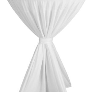 DENA Stehtisch-Husse Tisch-Husse Rund Serie Fiesta Ø 80-90 cm Weiss NEU