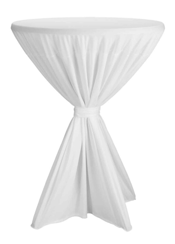 DENA Stehtisch-Husse Tisch-Husse Rund Serie Fiesta Ø 80-90 cm Weiss NEU
